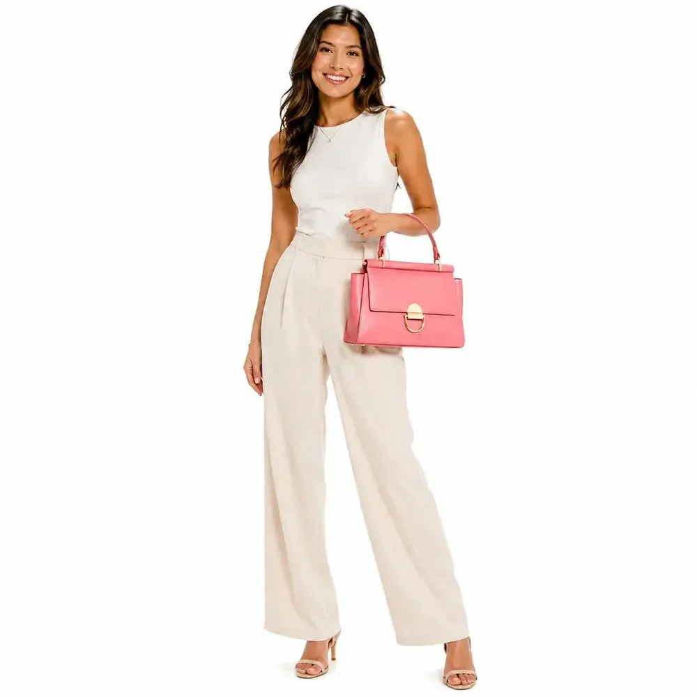 Womens Satchel Handbag Pink Quiet Luxury Coquette Office Chic Wedding Party